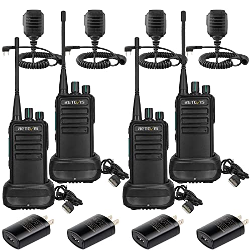Retevis RB29 FRS Two-Way Radio Long Range with Shoulder Microphone - Durable, Waterproof, License-Free