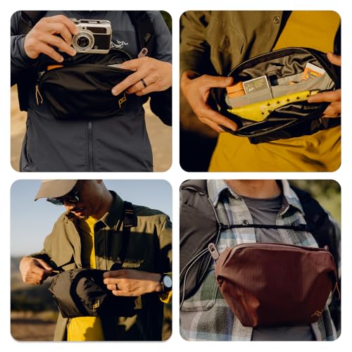 Outdoor Sling Bag 2L Crossbody Fanny Pack for Men & Women - Black