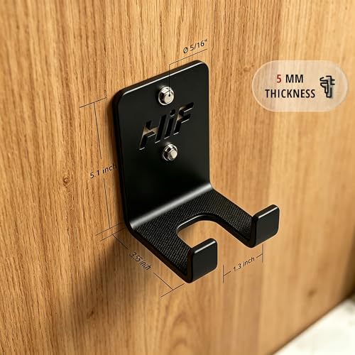 SIWOOD Black Wall-Mount Olympic Barbell Hanger for Bars Under 33mm Diameter - 1 Hook