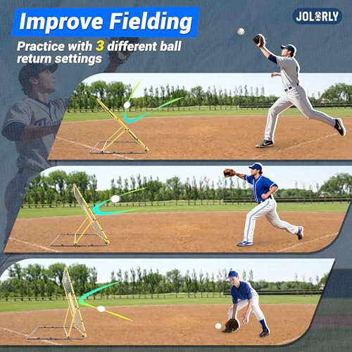 Heavy Duty Baseball & Softball Rebounder Net 4 x 4.5 ft Fielding Trainer, Weather-Resistant