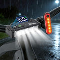 Super Bright Bike Lights 4800 Lumen USB Rechargeable with LCD Display Waterproof Front & Rear for Night Riding
