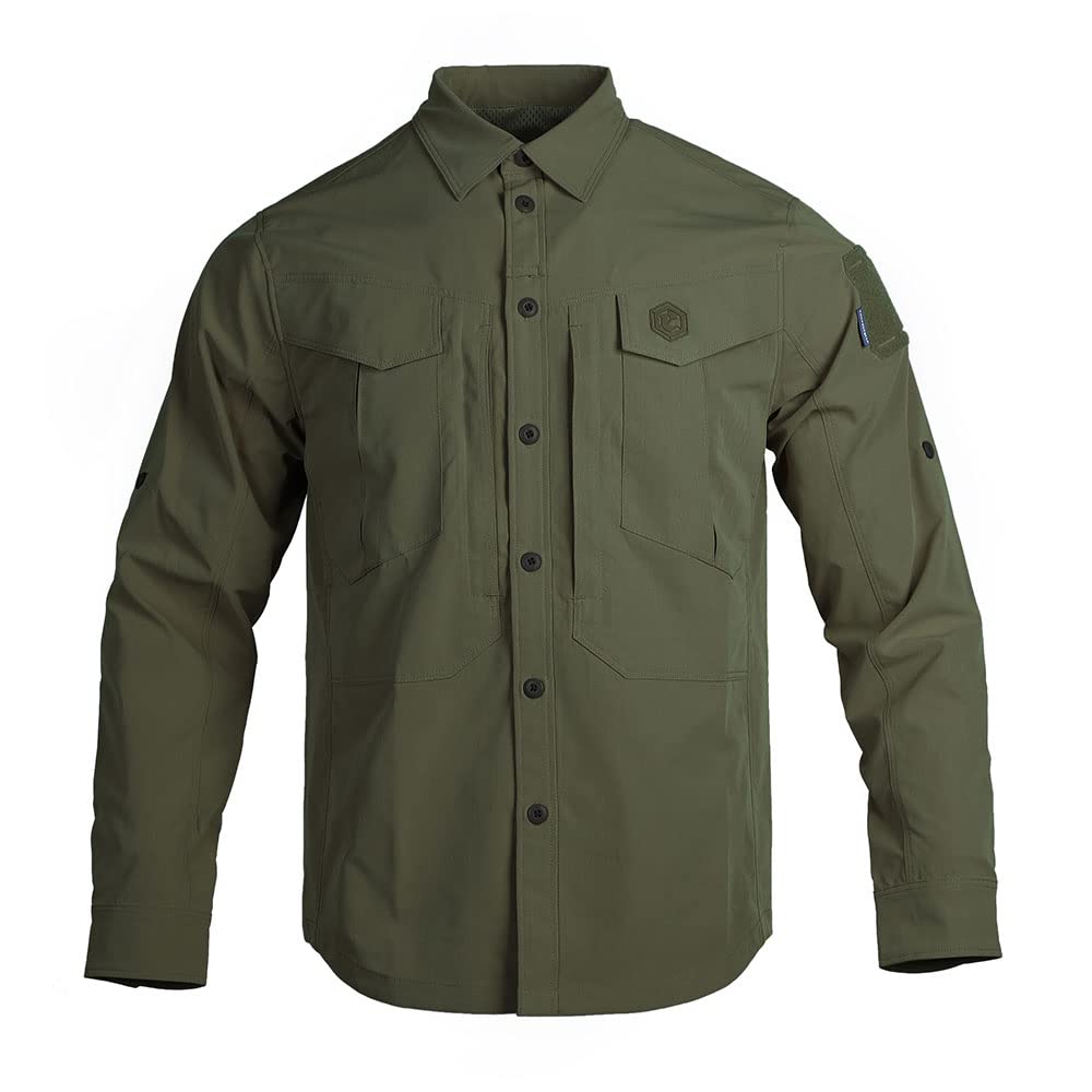 EMERSONGEAR Blue Label PaiJiZhe Tac Field Shirt,Camp Shirts Mens Long Sleeve Durable Outdoor Apparel