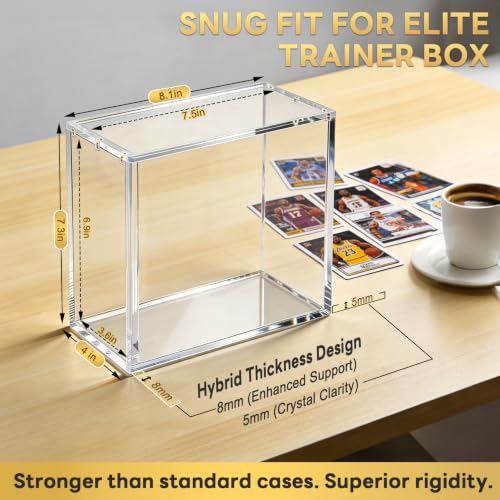 Elite Trainer Box Acrylic Case 4 Pack 8mm+5mm Magnetic UV Protection Organizer