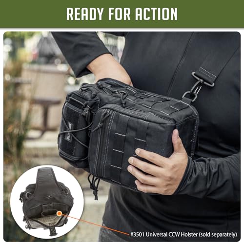 Maxpedition Lunada Gearslinger Black - Compact Tactical Shoulder Bag