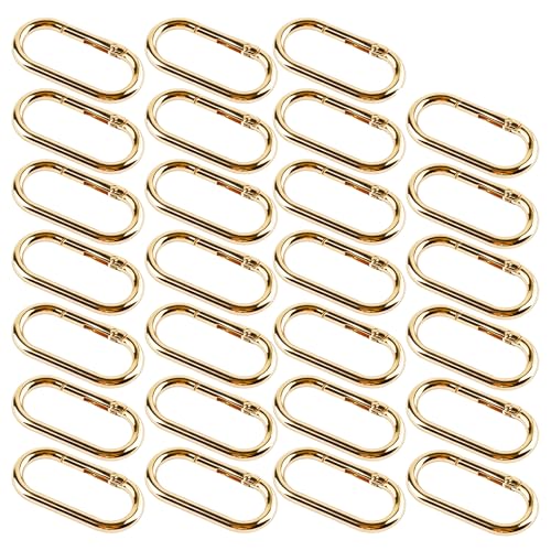 27 Gold Oval Spring Carabiner Keychain Clips for Bags & Crafts