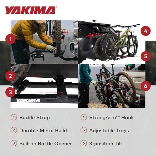 Yakima HoldUp 2-Bike Platform Hitch Rack 2-Inch Black - Fits 2 Inch Receivers