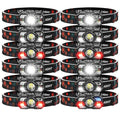 Northlet Black Rechargeable Headlamp 12 Pack - 3000 Lumens LED Camping & Outdoor Headlight with Motion Sensor