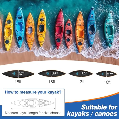 600D Waterproof Kayak Cover for Outdoor Storage - 8-10 ft, Heavy Duty, Fade-Resistant