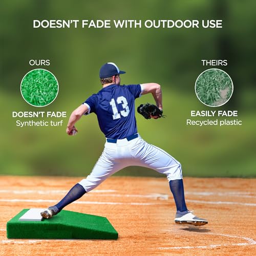 Portable Baseball Pitching Mound with Hard Rubber for Youth & Adults