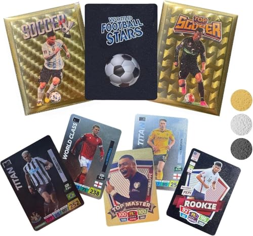 Multicolor Soccer Cards Set - 33 Unique Greatest Soccer Playing Cards - Pack of 3