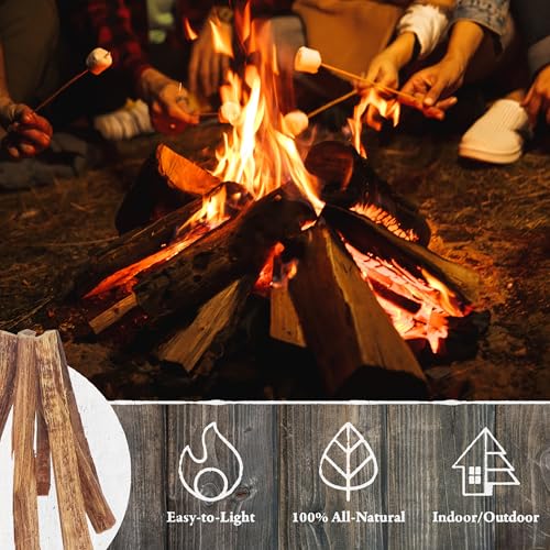 Pure Garden 25-Lb Firewood Fire Starters 2-Pack | All-Natural Pine Kindling for Indoor & Outdoor Fires