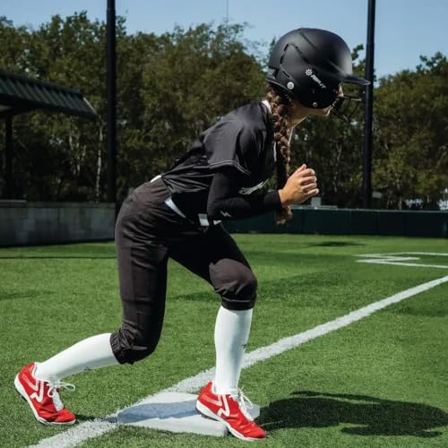 Softball Batting Helmet for Women & Girls - Matte Black, Small/Medium