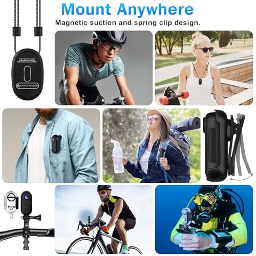 Sixmou i3 4K Tiny Action Camera - Waterproof, Magnetic Mount, Handheld