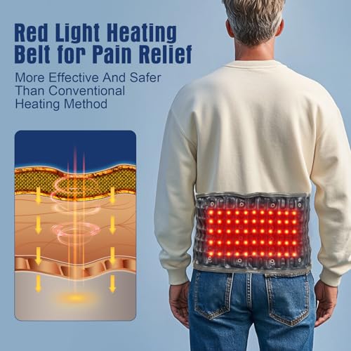 HONGJING Red Light Heating Decompression Belt with Electric Pump for Back Pain Relief