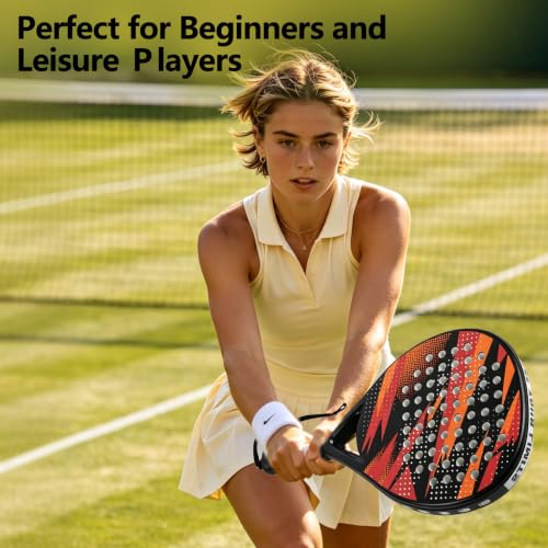 Carbon Fiber Padel Racket Set of 2 - Lightweight, Beginner Friendly