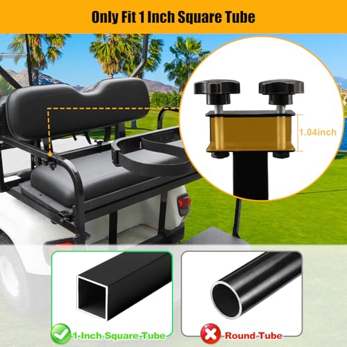 Adjustable Metal Golf Cart Bag Holder for EZGO Club Car Yamaha 2+2 Seat