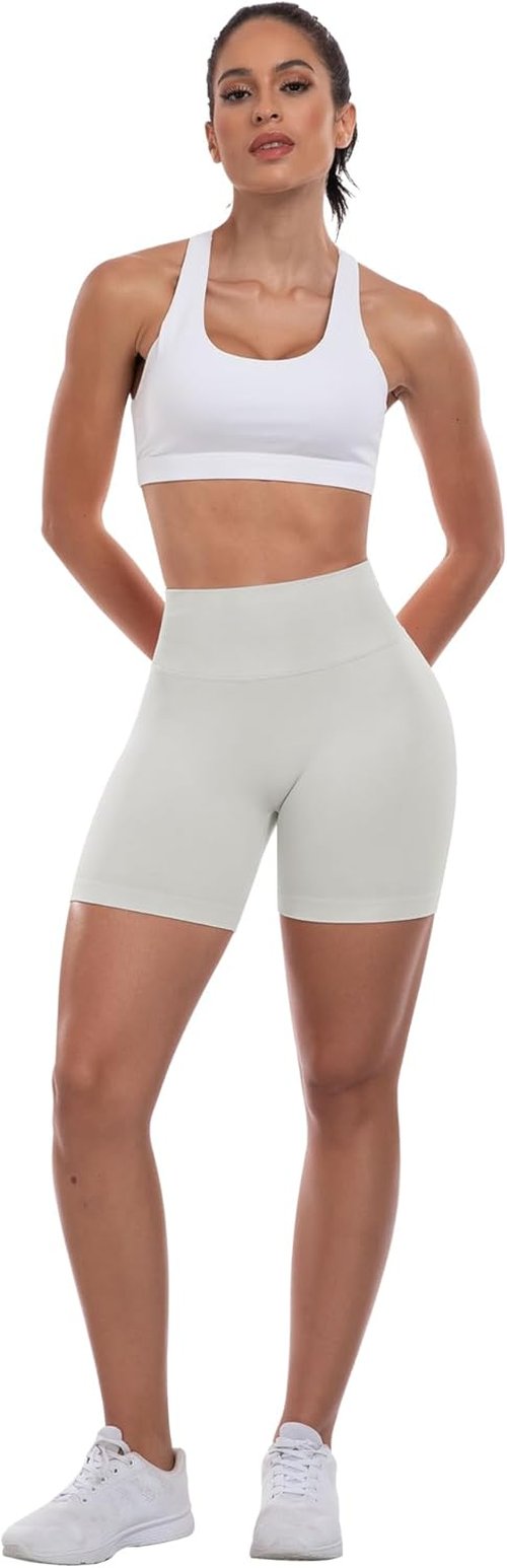 ATHVOTAR Women's High Waisted Gym Shorts - Seamless Butt Lifting Scrunch Design for Comfort