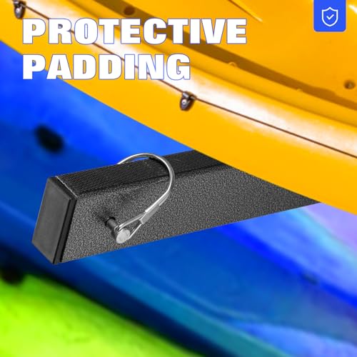 Heavy Duty Kayak Storage Rack for Garage & Outdoor, Holds 4 Watercrafts