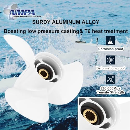 VIF Boat Propeller for Yamaha 60-115HP 14P 15P 17P 19P 15 Spline 13.5Diax15P Variation of THIS listing