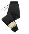 Purthet Winter Pants for Men Sherpa Fleece Lined Sweatpants Thermal Joggers for Outdoor, Snow with Zipper Pockets