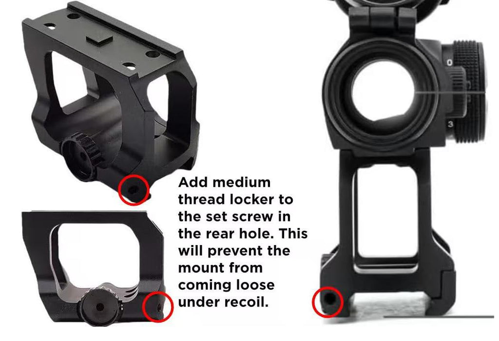 okyass 1.54''/1.93" Height Heightening Bracket Scope Mount for Tactical T2 Red Dot Sight QD Scope Riser Mount (1.93" Center Height)