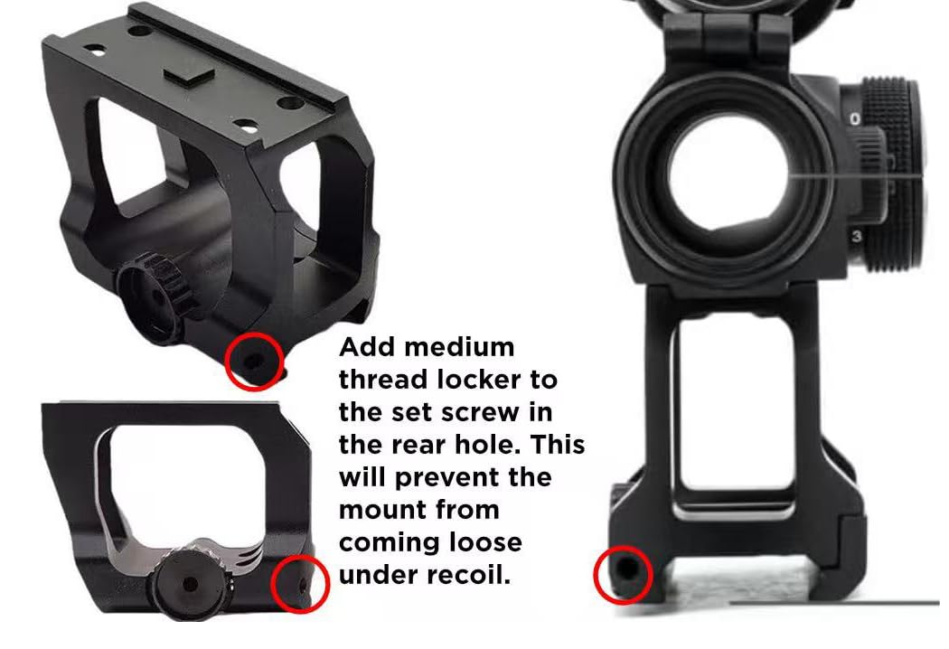 okyass 1.54''/1.93" Height Heightening Bracket Scope Mount for Tactical T2 Red Dot Sight QD Scope Riser Mount (1.93" Center Height)