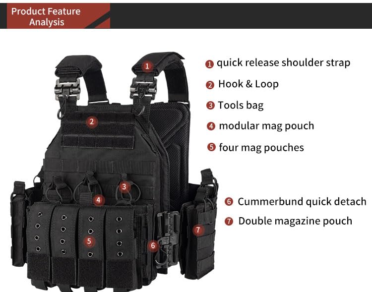 CrogaGear Camouflage Quick Release Tactical Outdoor Vest
