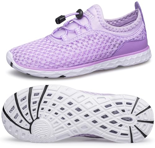 Kids Water Shoes - Quick Dry, Beach & Pool Footwear - Purple 10 Toddler
