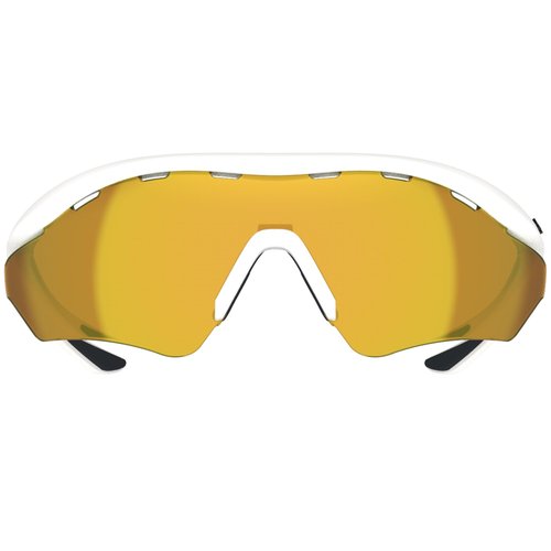 720armour Rider Sports Sunglasses, UV400 Protection, Unisex, for Cycling and Outdoor Activities (Matte White Frame With Gold Lens)
