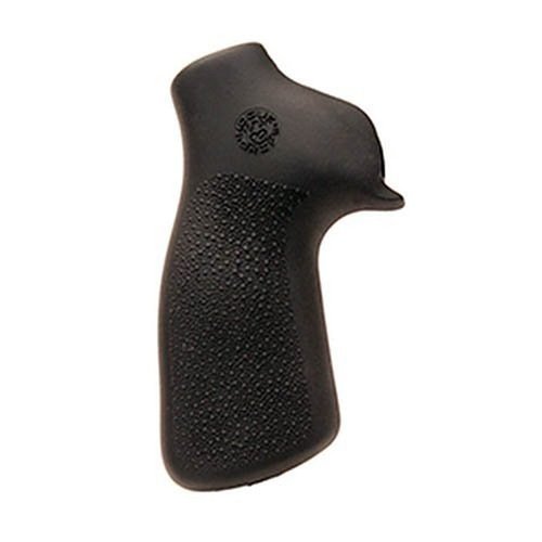 Hogue OverMolded Rubber Monogrip for Ruger GP100 & Super Redhawk Revolvers, No Finger Grooves, Black - 80010