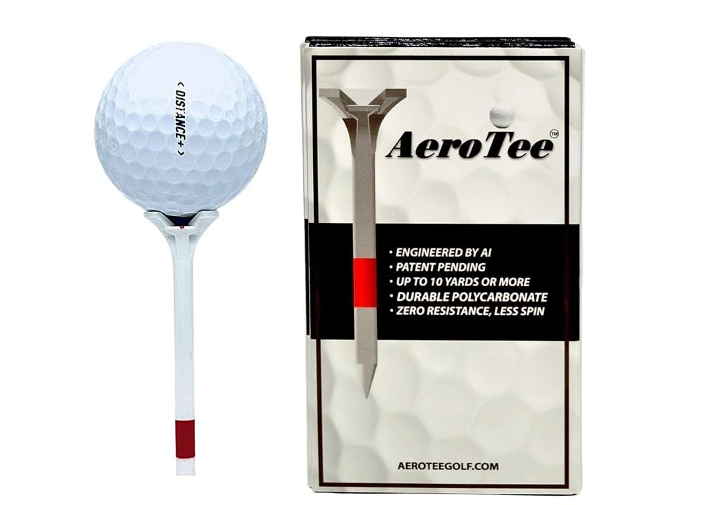 Reuseable & Unbreakable Plastic Golf Tee ‖ Reduced Friction. Perfect Strike ‖ USGA Approved & Patented in USA (White/Pack of 5, 2 3/4")