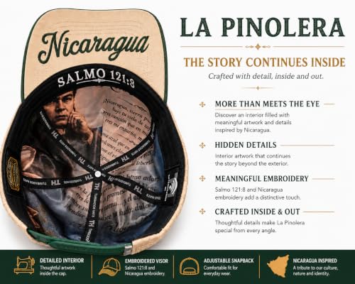Nicaragua Heritage Baseball Cap Khali - Guardabarranco Bird & Cultural Art Design