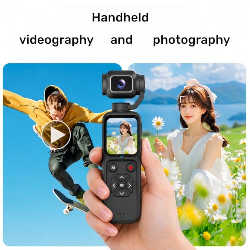 Digital Video Camera with 180° Dual-Rotating Lens 16GB Pocket Action Camera