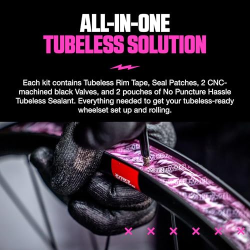 Muc-Off Ultimate Tubeless Setup Kit - XC/Trail Bike with 25mm Tape & 44mm Valve
