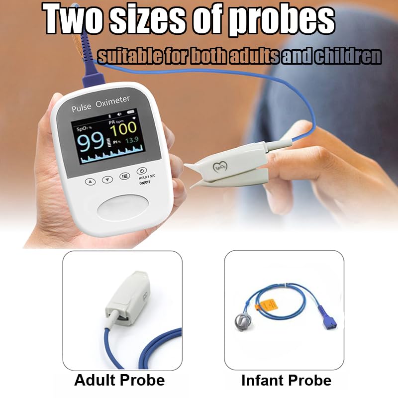 Skiennix Handheld Fingertip Pulse Oximeter - Bluetooth Oxygen Tracker with Free App | Accurate SPO2 & Pulse Rate Monitor for Adults