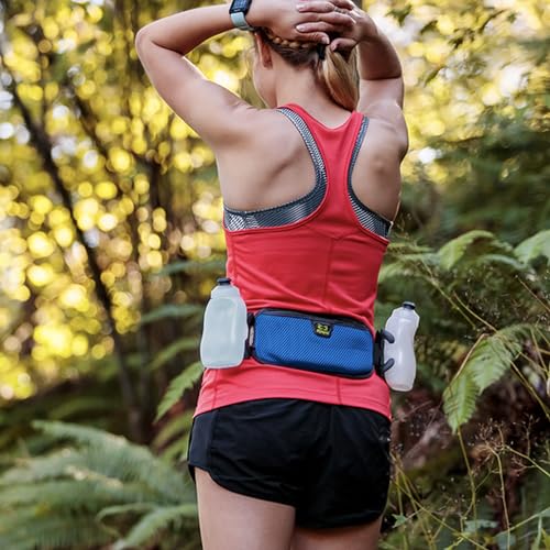 Amphipod RunLite Xtech 10K Hydration Belt for Runners - Steel/Green