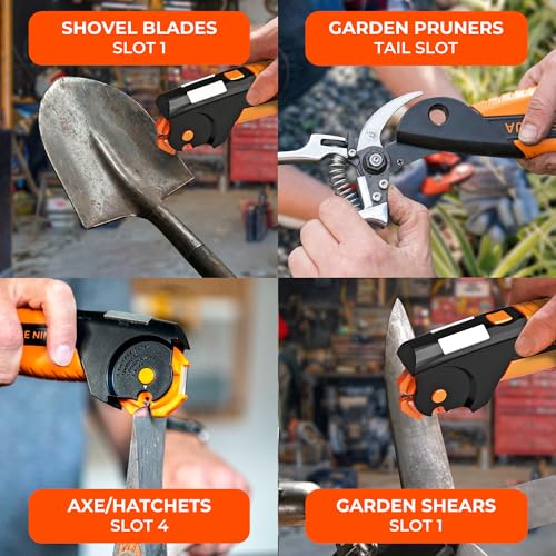 Orange Ninja 7-in-1 Garden & Knife Sharpener - Small Pack of 2