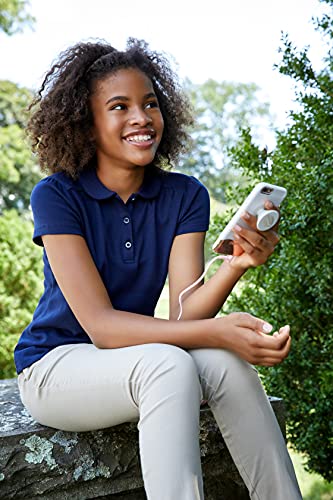 Toddler Girls French Toast Short Sleeve Polo with Peter Pan Collar - Large Navy Blue