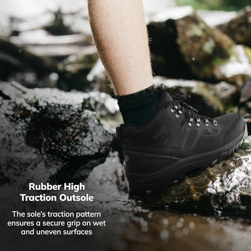 Men's Waterproof Work Boots with Memory Foam Insoles - Skechers Relment Pelmo