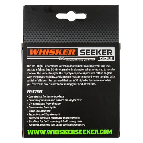 High-Vis Mono Catfishing Line - Green, 20lb, 500yds — Ultra-Thin, Bright Visibility
