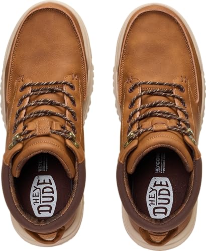 HEYDUDE Men's Bradley II Water-Resistant Leather Boots - Argan Oil / Multi, Size 11