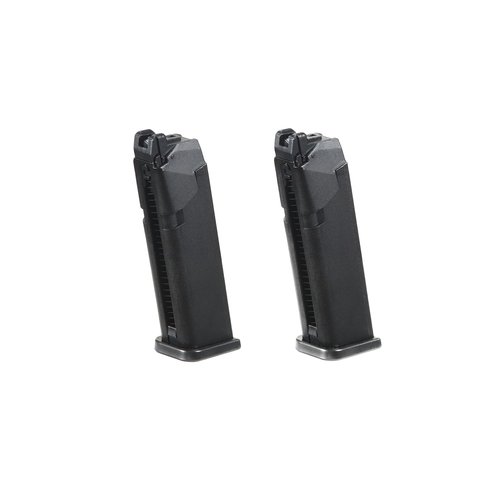 Lancer Tactical 24 Round Magazine for Tandemkross Cthulhu GBB Airsoft Pistol - (Black) x2