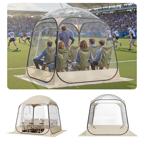VEVOR Clear Pop Up Sports Tent 72x72x76.8 Inch Waterproof Dome Shelter