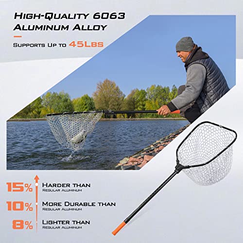 KastKing Brutus 75" Extendable Silicone Landing Net with Foldable Handle