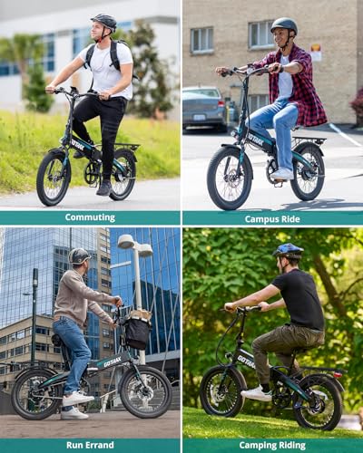 Gotrax R1 20-Inch Folding Electric Bike for Adults, White, Max 20mph