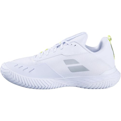 Babolat Women's SFX Evo Pickleball Shoes, White/Silver (US Women's Size 9)