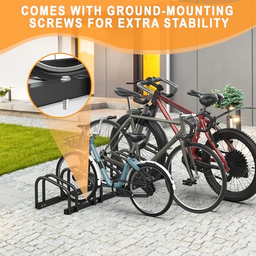 Ultrawall 5 Bike Floor Rack for Garage - Heavy Duty Bicycle Storage Stand