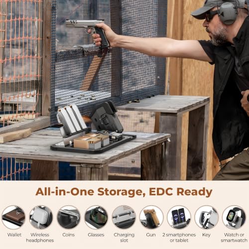 EDC Organizer with Detachable Gun Safe & Quick-Access Trigger Lock