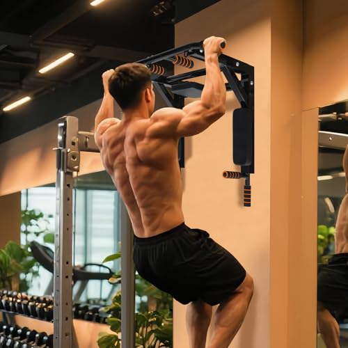 BDL Wall Mounted Pull Up Bar - Multifunctional Chin Up Station for Home Gym