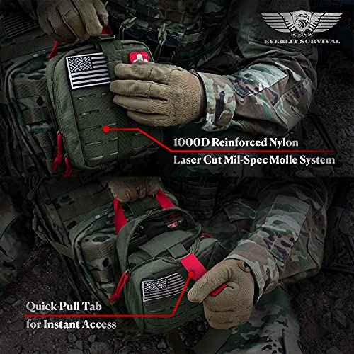 OD Green Trauma Kit with Tourniquet & Splint - Emergency First Aid for Outdoors
